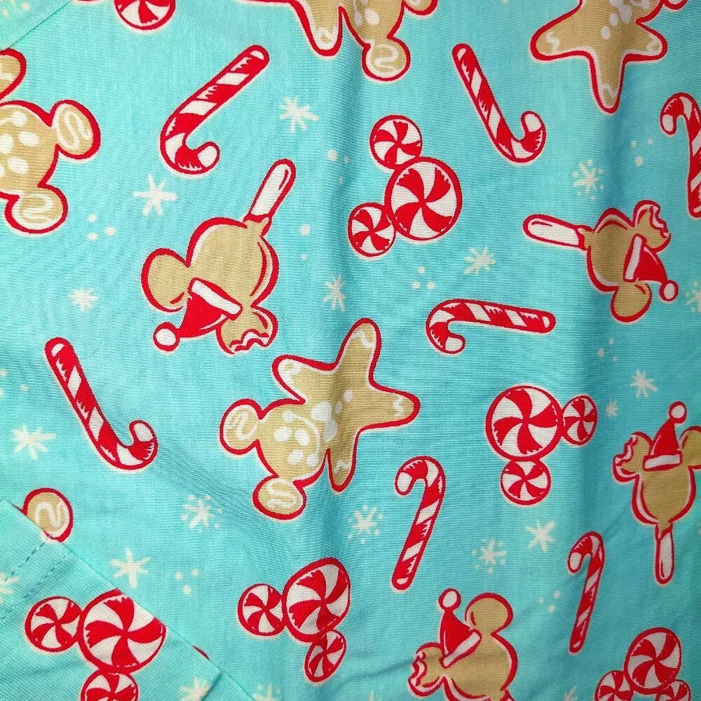 Disney Mickey Holiday Treats Christmas Pajama Set Womens NWT - Picture 4 of 7